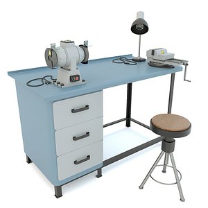 3D Industrial workbench and garage tools 5 Items - Collection 1 model