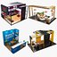Conjunto moderno de estandes para feiras e exposições, 4 em 1