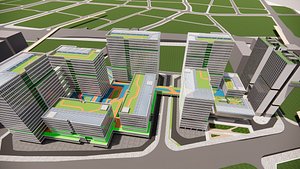 Modern City Block -A6 3D model