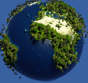Green Earth Globe