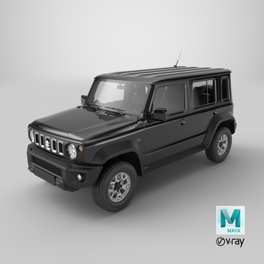 Black SUV Suzuki Jimny 2025 3D model https://p.turbosquid.com/ts-thumb/i3/Qgys5T/hC/stemcell_maya_vray_render/png/1743799165/1920x1080/fit_q87/8be271a019b746f1f5968523022a32317e0b2b21/stemcell_maya_vray_render.jpg