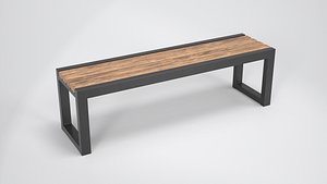 Street Bench 01 model