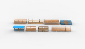 bleacher set 1 3D model