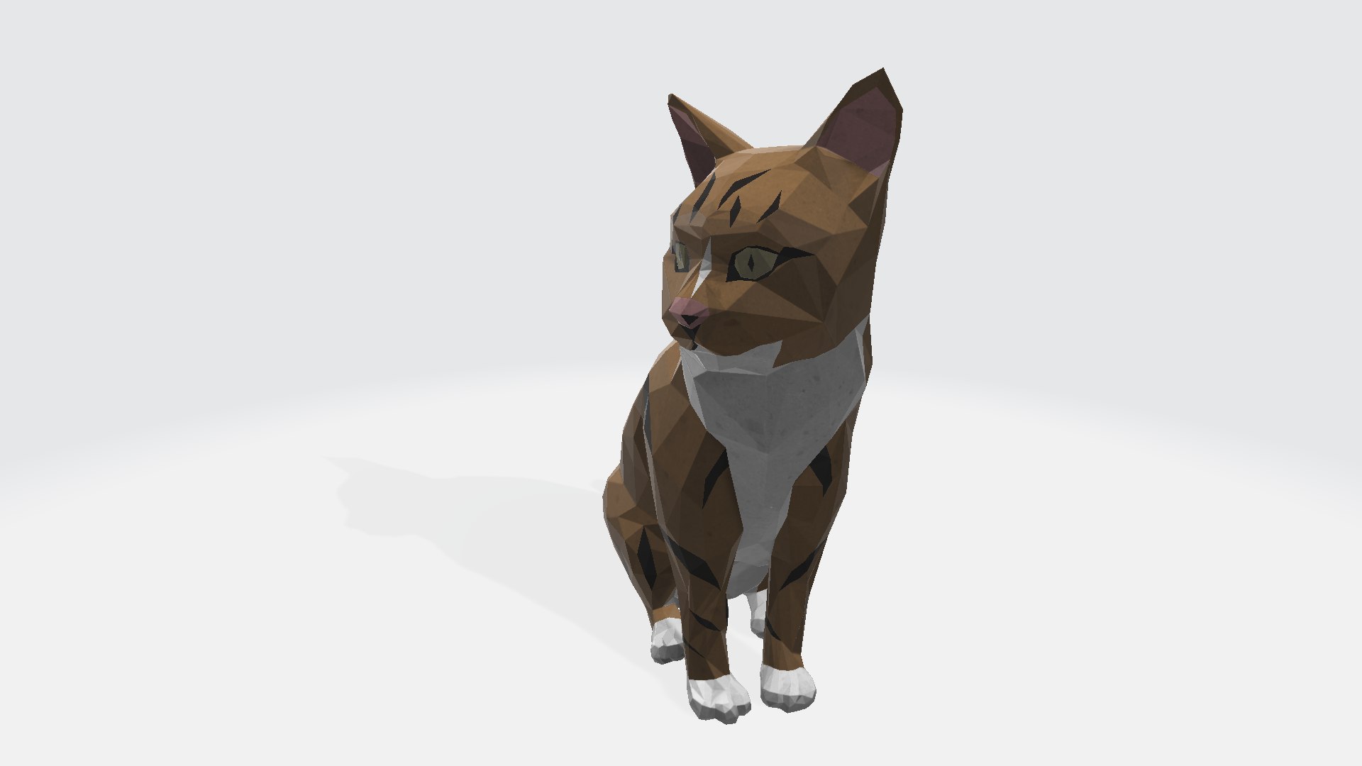 Cat - Low Poly 3D Model - TurboSquid 2291777