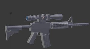 3D m4a1 completa com model