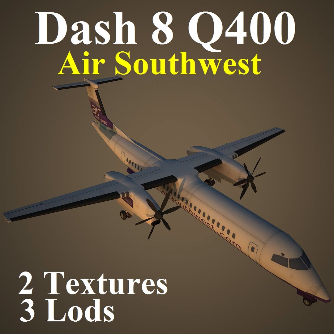 3d Model Bombardier Dash 8 Q400