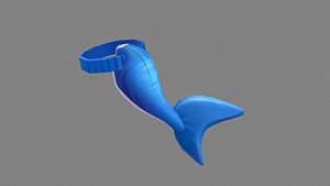 Cartoon shark tail - decoration 3D model