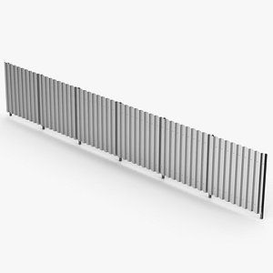 Construction Metal Fence 3D model
