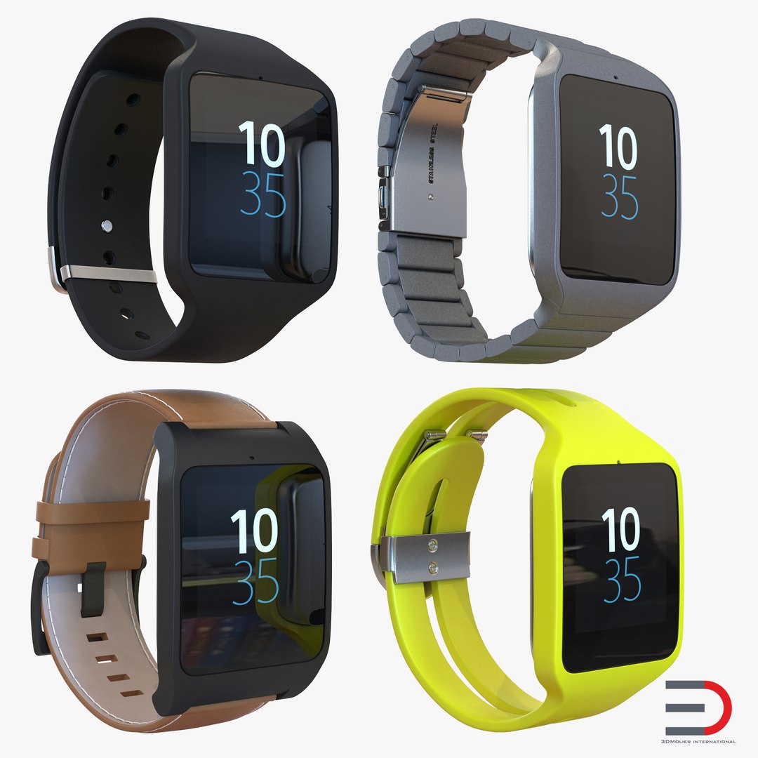 Sony SmartWatch 3D Models Collection 3D model preview