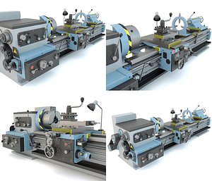 3D model 1M63 Lathe machine - Industrial machine tool