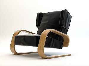 3d alvar aalto chair model