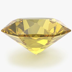 Single Cut Yellow Sapphire model