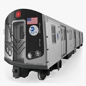 new york city subway car 3D model