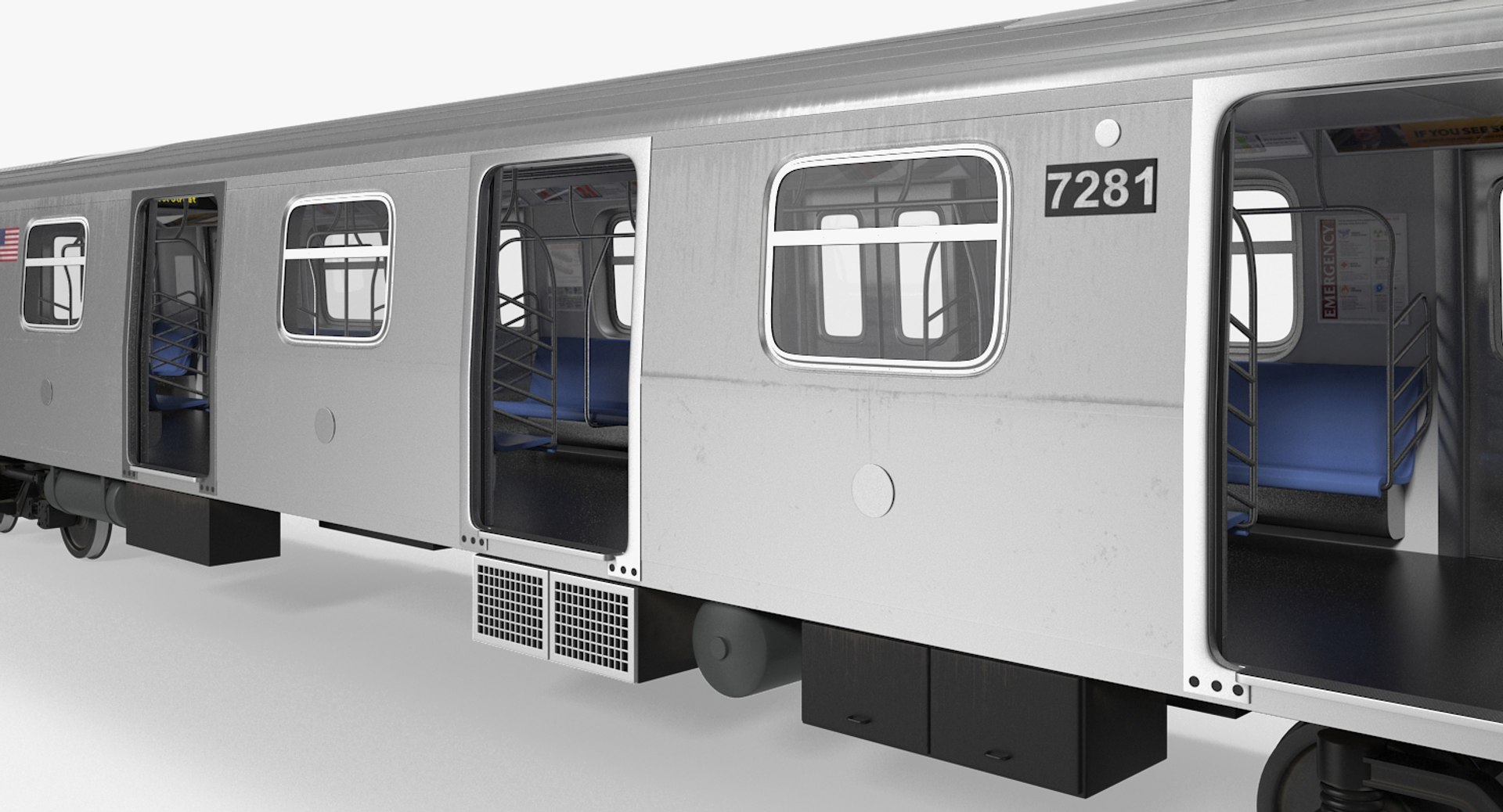 New York City Subway Car 3D Model - TurboSquid 1256309