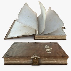 Old Engraved Book, Rigged, 8K PBR, Animated
