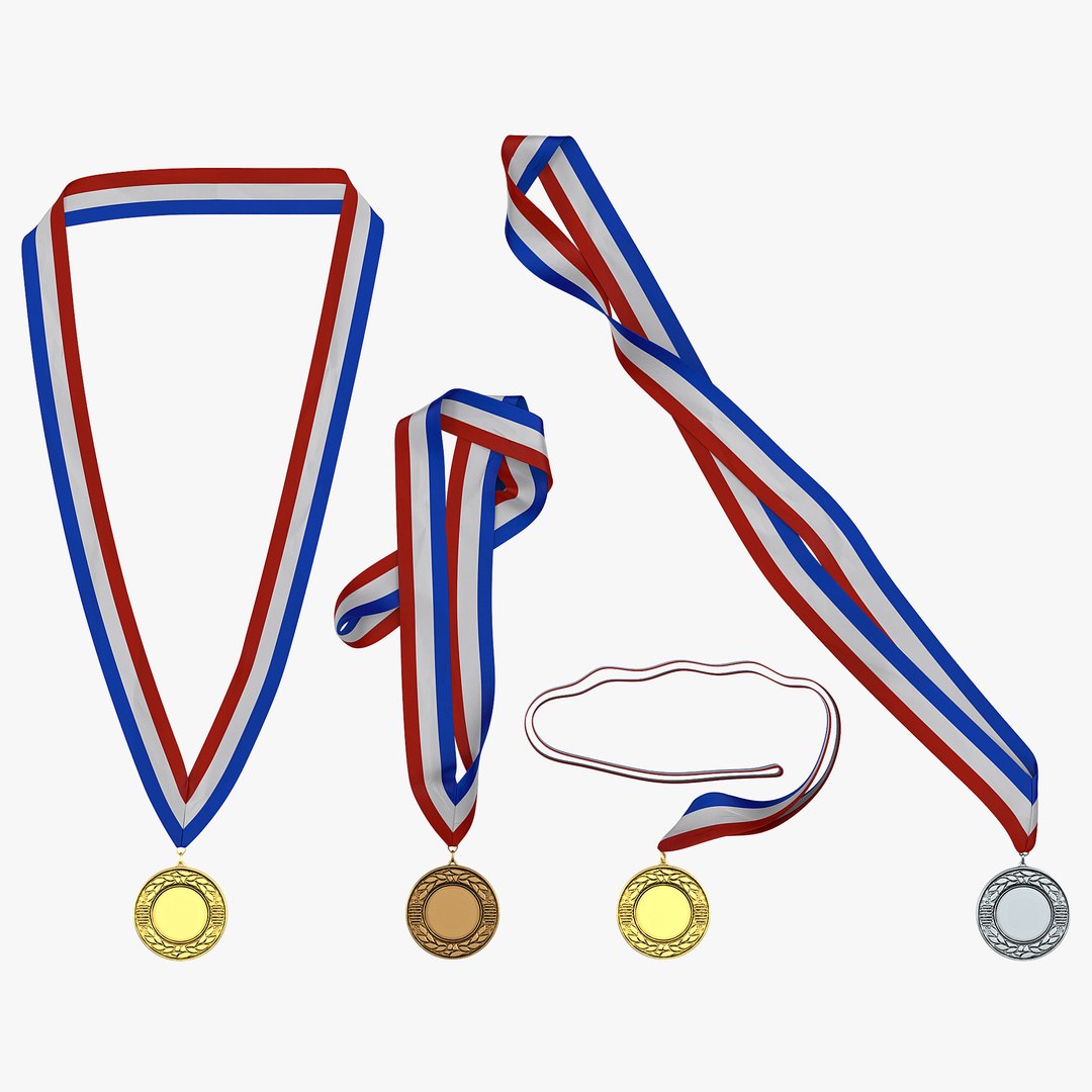 Award Medals Set 2 3D model preview