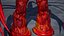 Low-Poly-Modell des Charakters Lava Creature