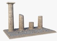 Greek Columns Ruins