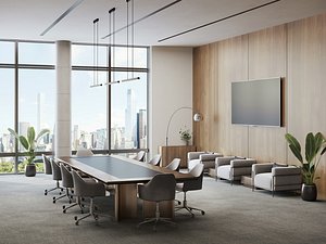 Interior scene conference room 01 3D
