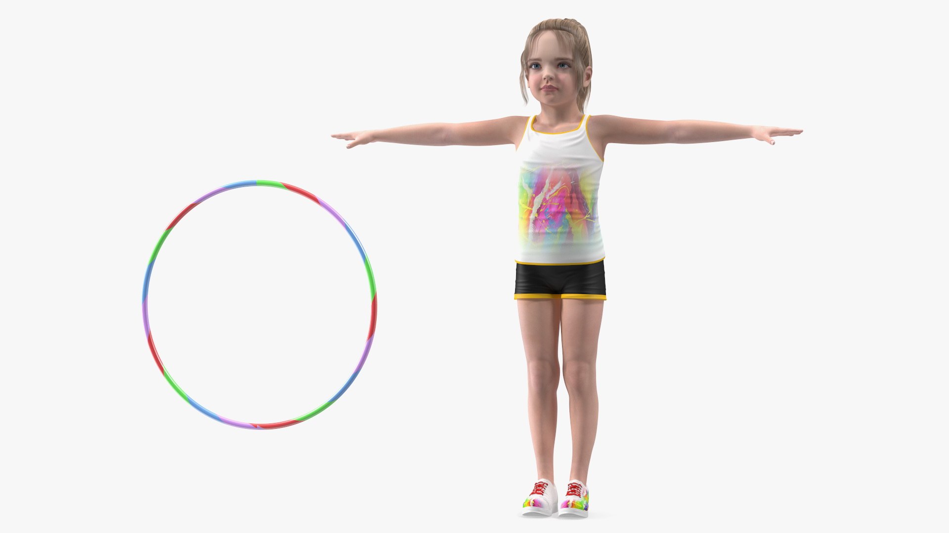 Sport Style Girl Child with Hoop Rigged for Maya 3D model - TurboSquid ...