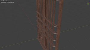 Wooden Slat Frame Panel 3D Model 3D model