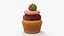3D Strawberry Chocolate Cupcake model