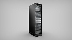 AI Data Center Server RackHigh PolyPBR  FBX  OBJ  STLIndustrial Cabinet Model