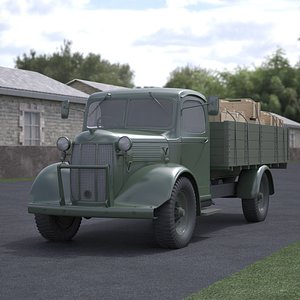 2 wwii truck 3D model
