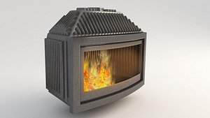 3D fireplace place model
