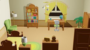 Cartoon bedroom