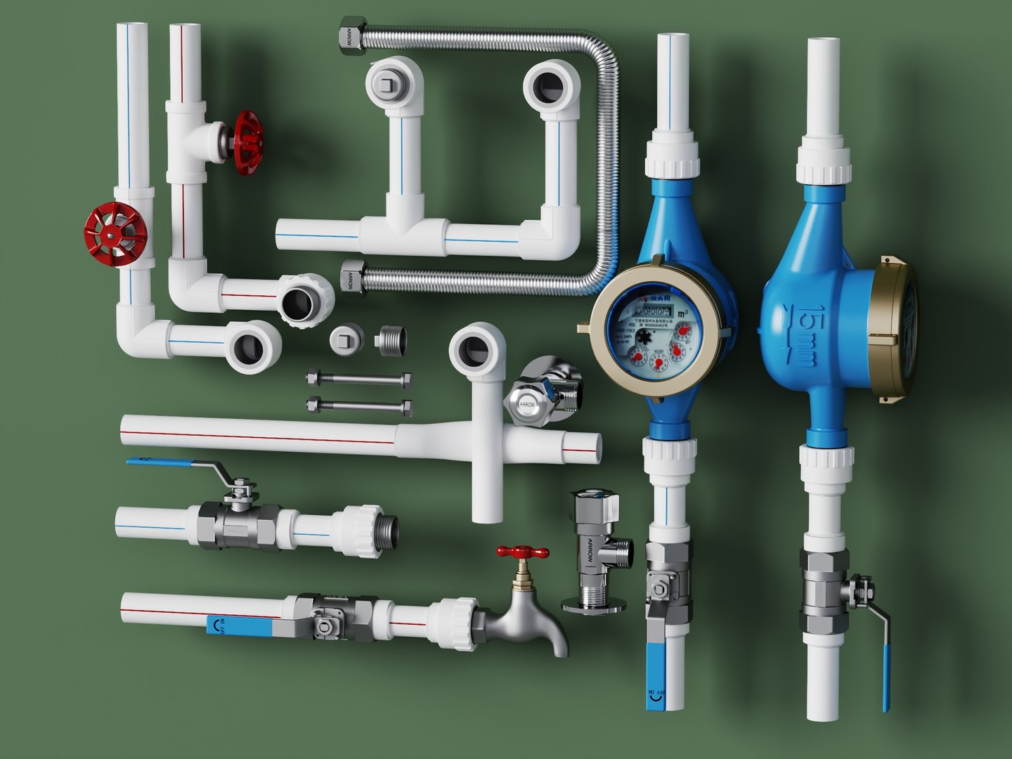 PPR Pipe Water Meter Plumbing Hardware Pack 3D model https://p.turbosquid.com/ts-thumb/i4/CHFhBI/cl/12/jpg/1780911325/1920x1080/fit_q87/14417fb14405d633673534331dadc3839b56c8c7/12.jpg