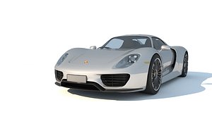 Porsche 918 Spyder High Detail Supercar 3D Model