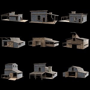 WILD WEST WAREHOUSE WORKSHOP SHED BARN STORAGE COLLECTION model