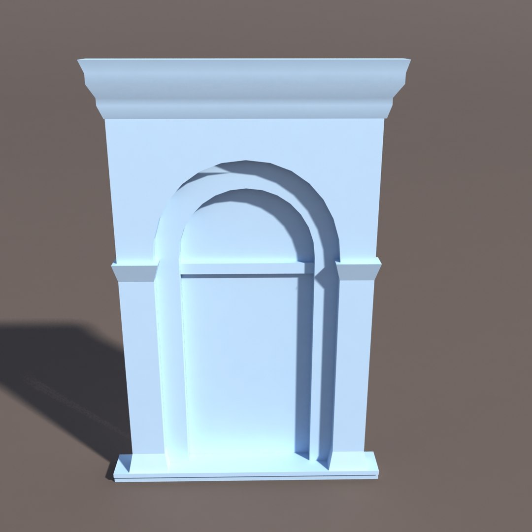 ornate door modelled 3d max