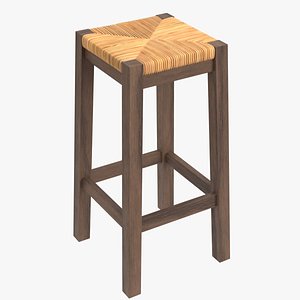 3D Wooden stool 2