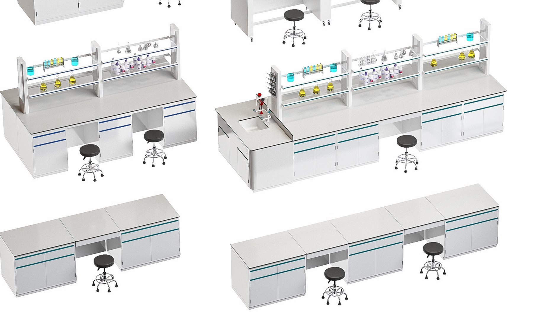 3D Model Laboratory Table Experiment Table Laboratory Furniture ...