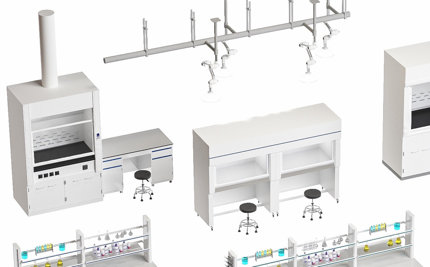 3D Model Laboratory Table Experiment Table Laboratory Furniture ...