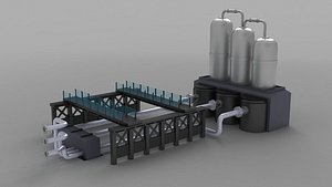refinery factory field industry oil petrochemical refuel 3D model