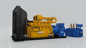 Diesel Engine and Generator and Transformer