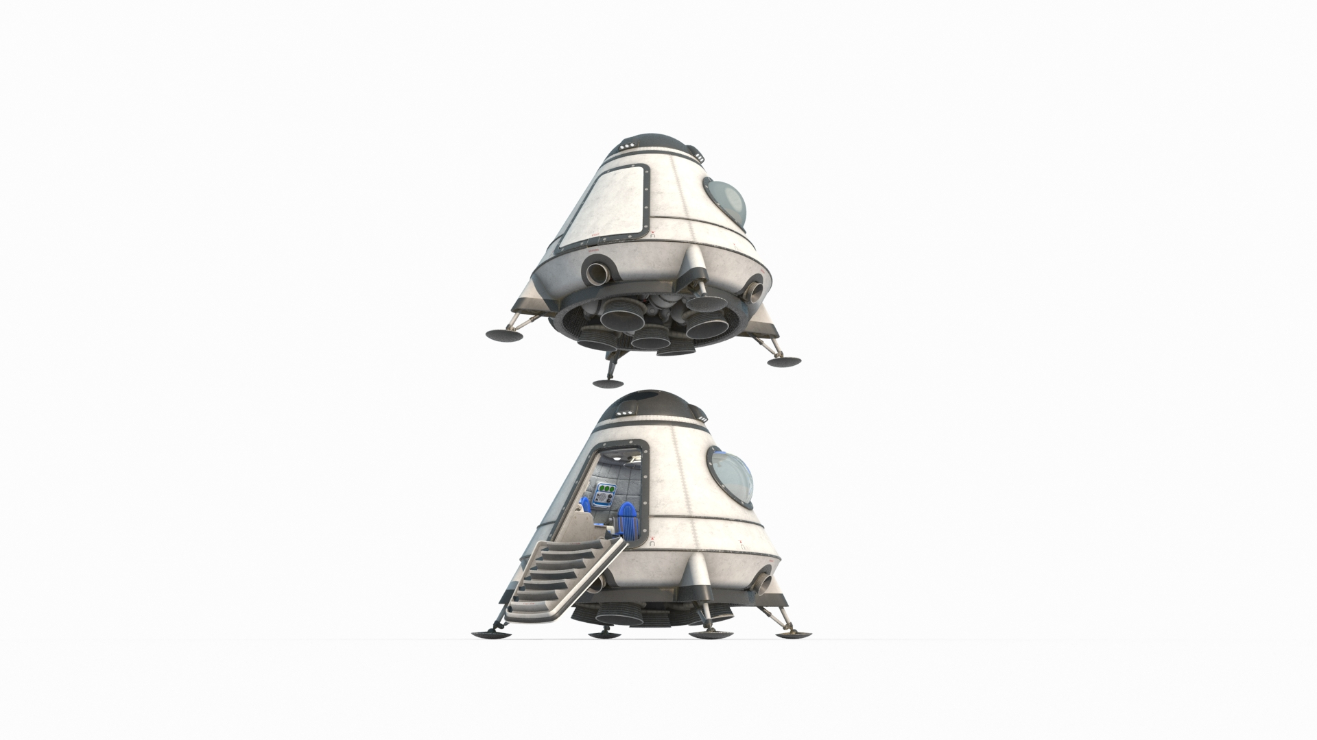 Future Science Fiction Spacecraft Lander 3D Model - TurboSquid 2411397