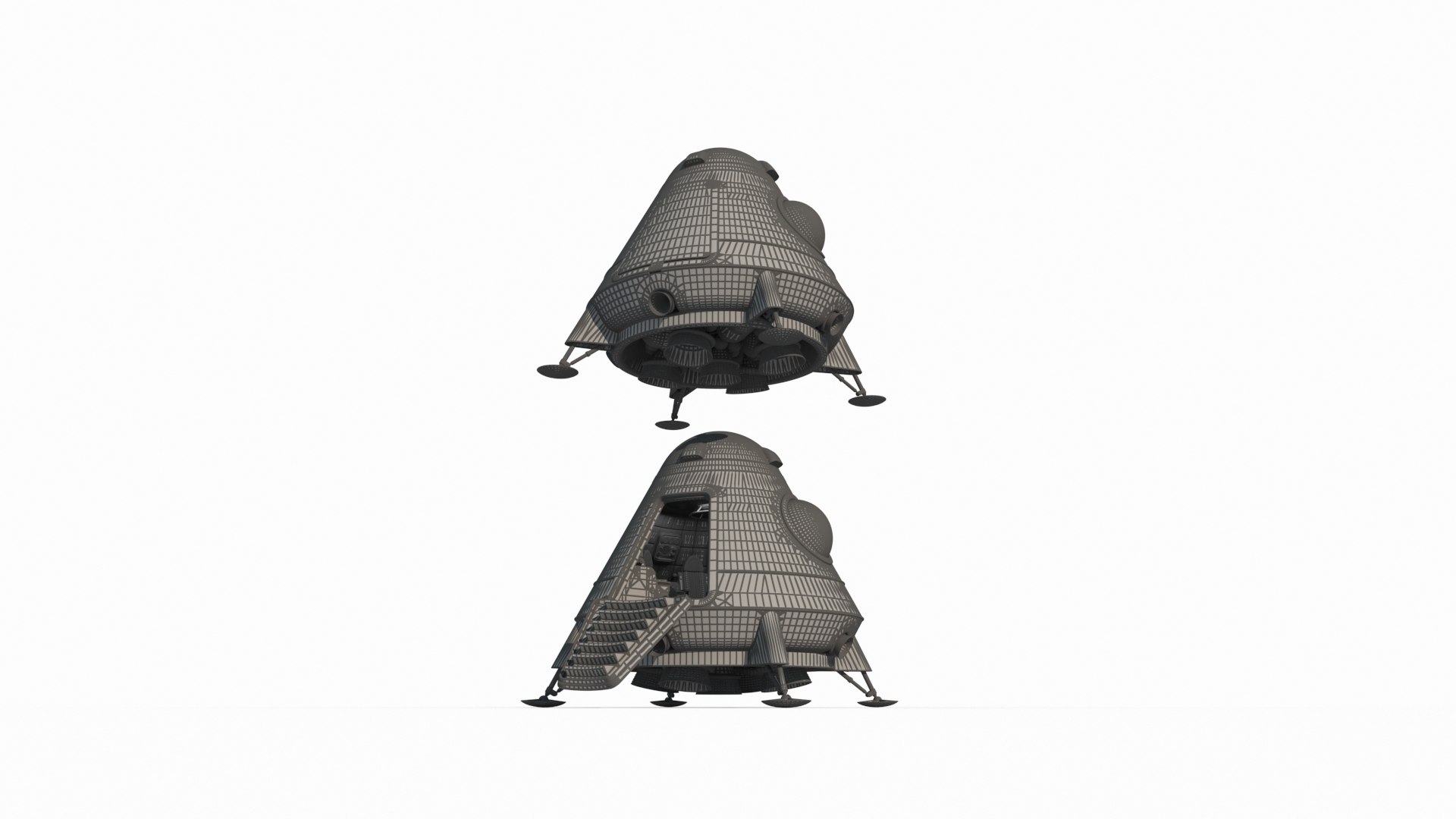 Future Science Fiction Spacecraft Lander 3D Model - TurboSquid 2411397