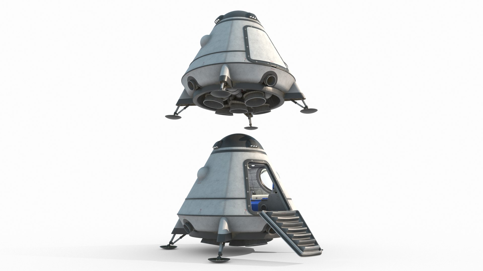 Future Science Fiction Spacecraft Lander 3D Model - TurboSquid 2411397