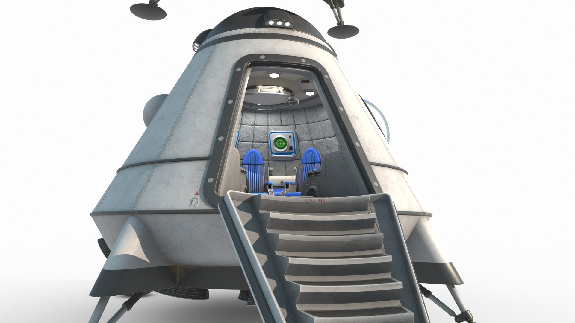 Future Science Fiction Spacecraft Lander 3D Model - TurboSquid 2411397