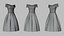 Dress 42 Grey Velvet With Design 3D