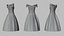Dress 42 Grey Velvet With Design 3D