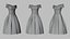 Dress 42 Grey Velvet With Design 3D