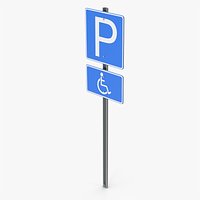Handicap Parking Road Sign