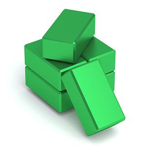 3D Yoga Blocks Green