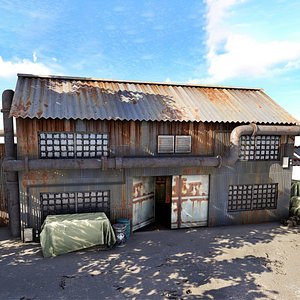 3D Old Warehouse-Industrial Building