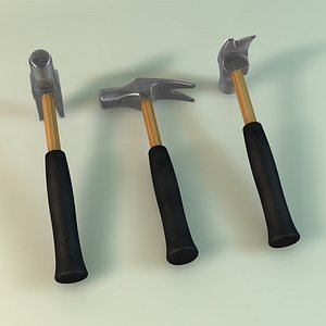 3d hammer metal model